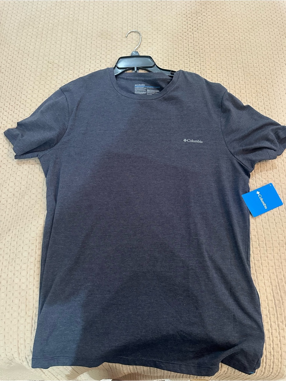 Columbia Men's Heathered Short Sleeve Crew Tee - Blue